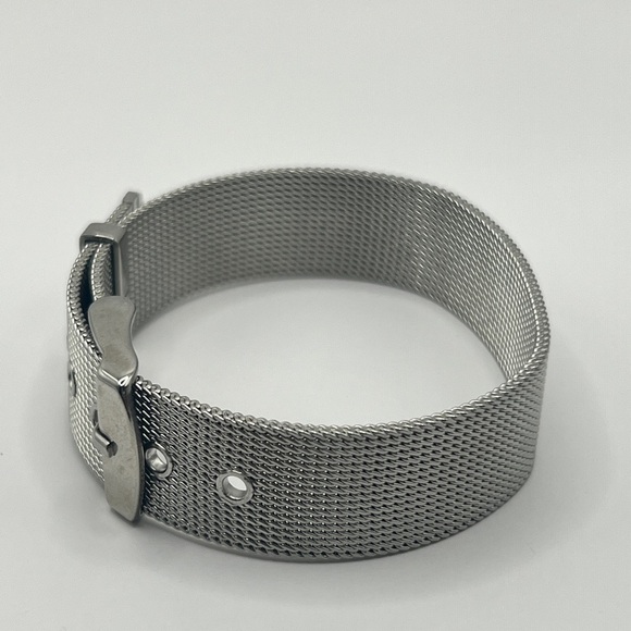 Stainless Steel mesh belt bracelet. Vintage - Picture 2 of 7
